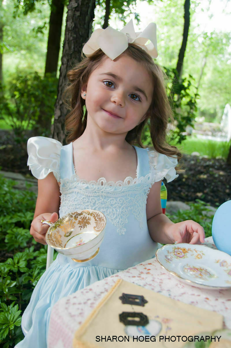 Young girl at a tea party, Northville Child Photography, Metro Detroit Child Photography