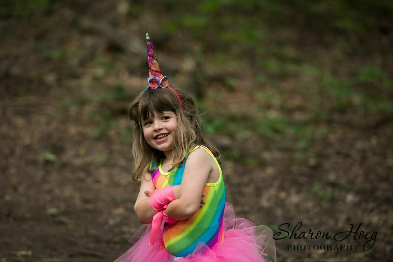 sassy girl dressed as a unicorn, Livonia Child Photographer