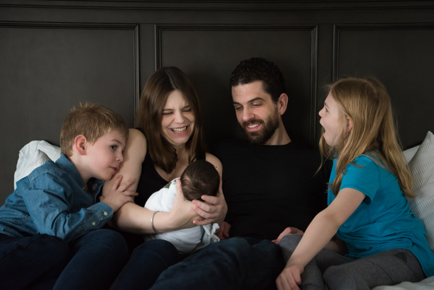 Family with newborn baby, Northville Photographer