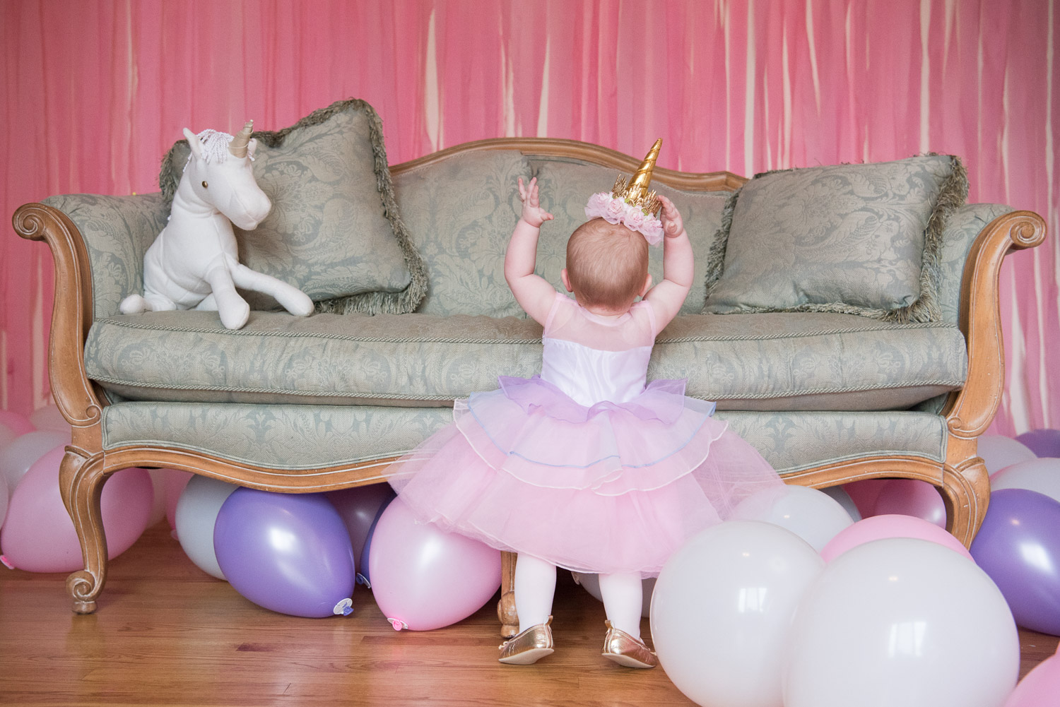 first birthday unicorn celebration, Novi photographer